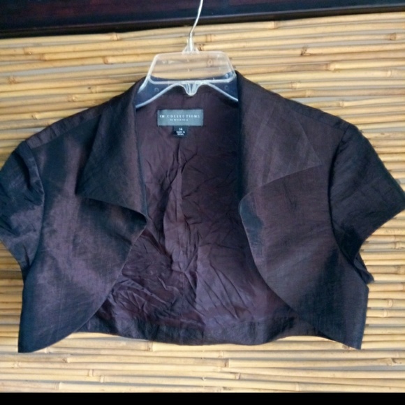 KM Collection 10 Chocolate Bolero Jacket - Picture 3 of 3
